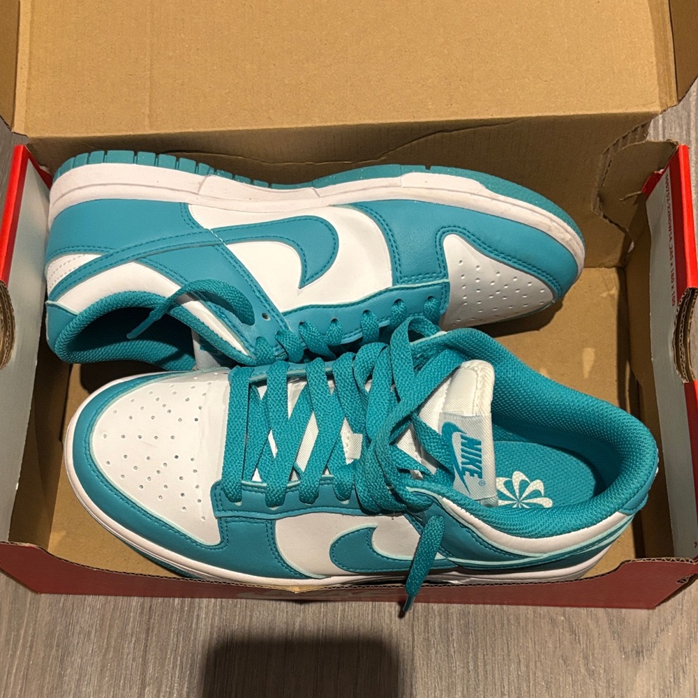 Nike Turquoise and White Athletic Shoes